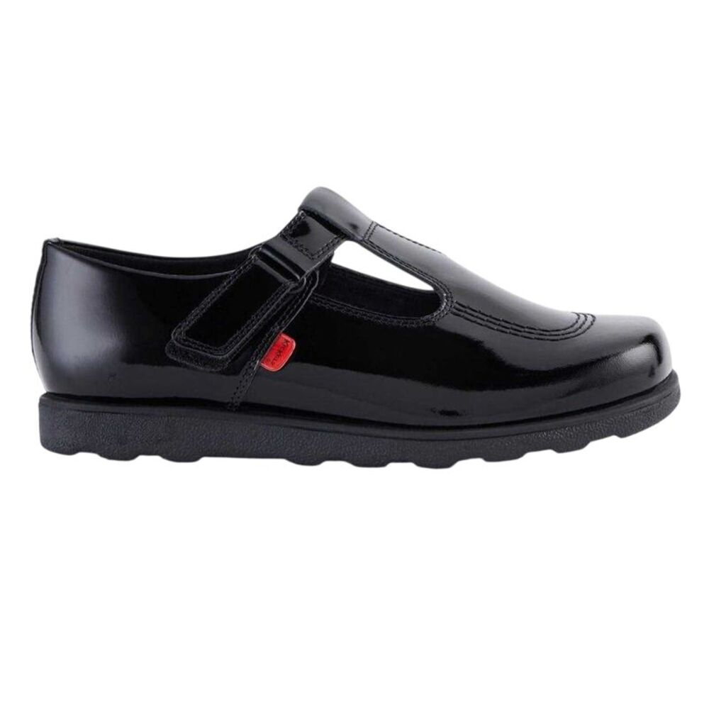 Kickers Girls Fragma T-Bar Shoes / Black